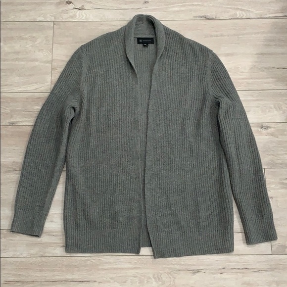 INC Men’s Gray Wool Blend Shawl Cardigan Sweater - Picture 1 of 5